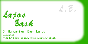 lajos bash business card